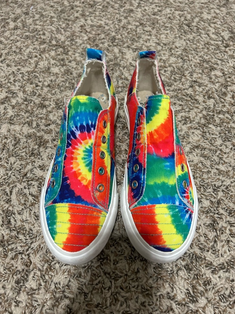 Gypsy Jazz Multi Color Dye Slip on Canvas Sneakers Size 9